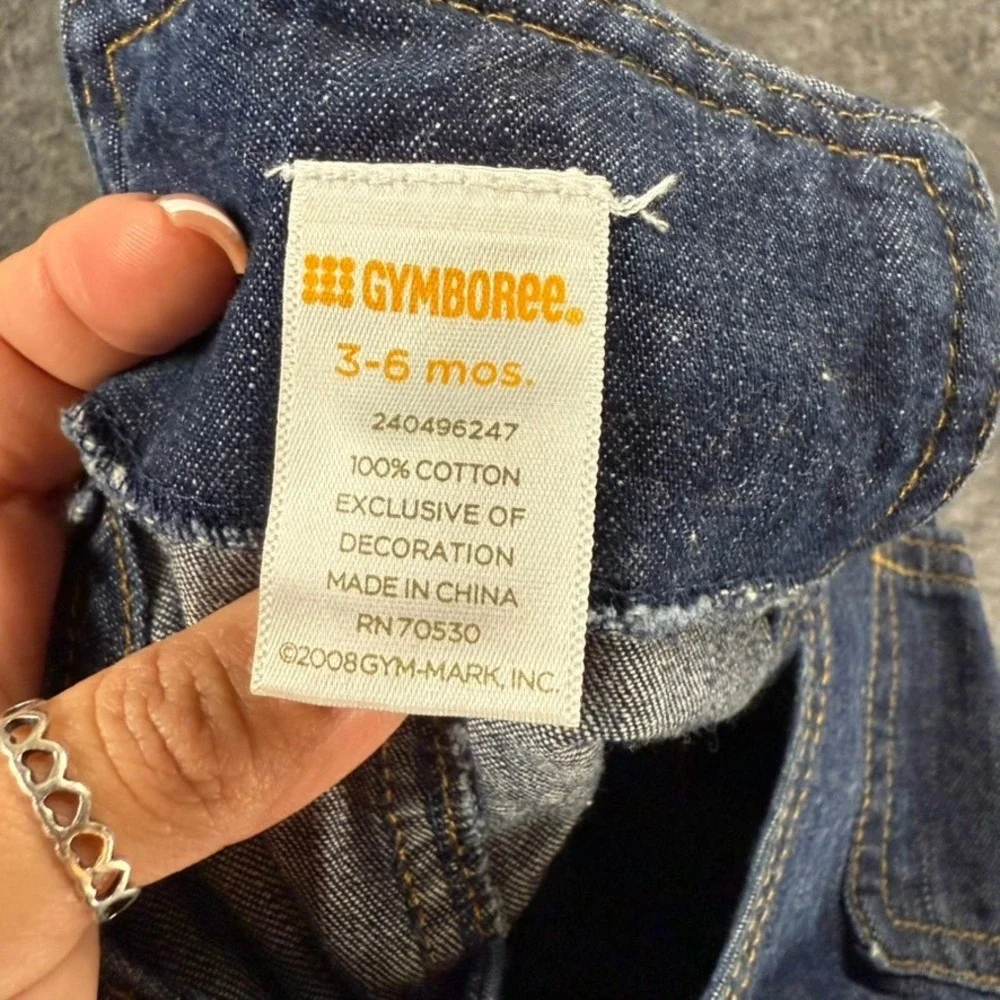 Gymboree Denim Overalls Baby‎ 3-6 Months Adjustable Straps Pockets